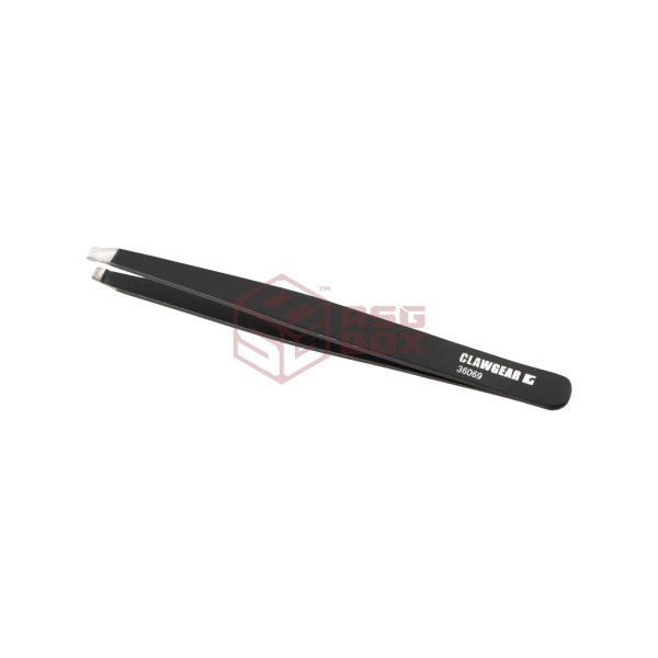 Clawgear Flat Tip Pinzette 11.5cm Black
