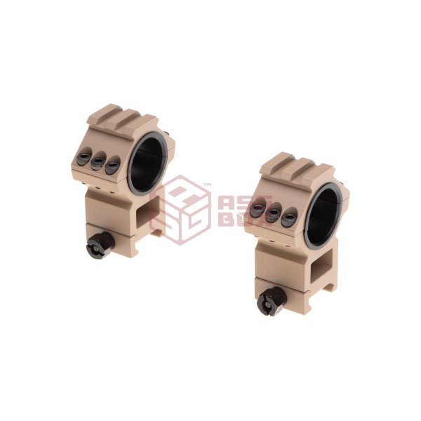 Aim-O Top Rail 25.4mm / 30mm Mount Rings Desert