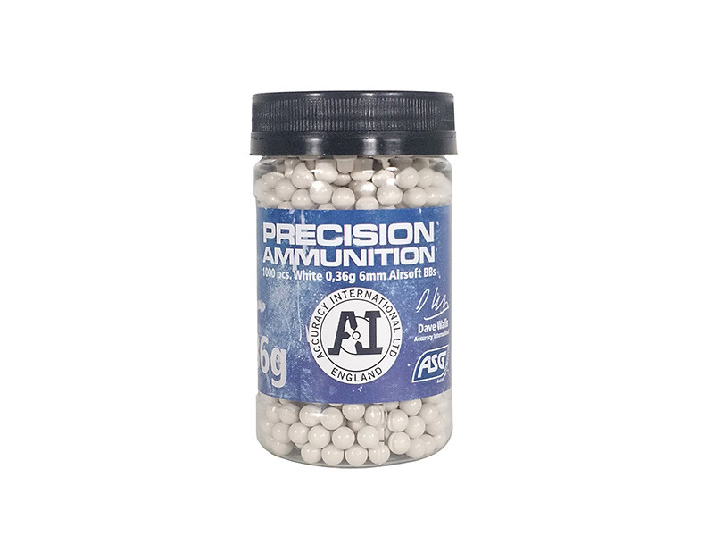 ASG Accuracy International Heavy BBs 0,36g, 1000 BBs - White OD-A-ASG166 asgbox.pl ASG Accuracy International Heavy BBs 0,36g, 1000 BBs - White
