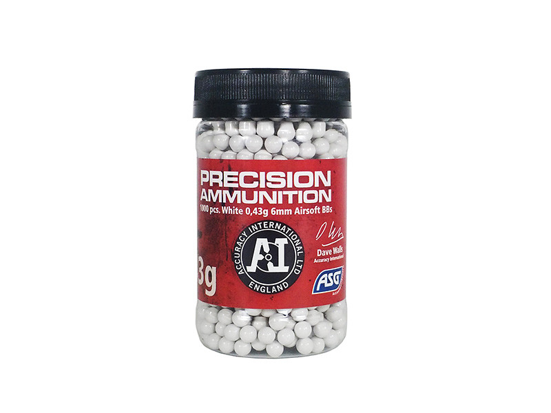 ASG Accuracy International Heavy BBs 0,43g, 1000 BBs - White OD-A-ASG168 asgbox.pl ASG Accuracy International Heavy BBs 0,43g, 1000 BBs - White