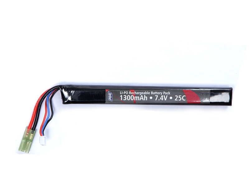 ASG Li-Pol Batery 7.4V 1300mAh, 25C, Tamiya - Stick OD-A-ASG191 asgbox.pl ASG Li-Pol Batery 7.4V 1300mAh, 25C, Tamiya - Stick