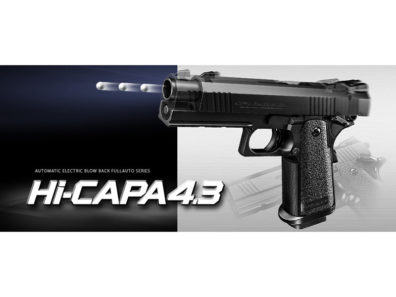 TM AAA Hi-Capa 4.3 Blowback (EBB) Battery Pistol - Black OD-A-EM00085 asgbox.pl TM AAA Hi-Capa 4.3 Blowback (EBB) Battery Pistol - Black - obrazek 2