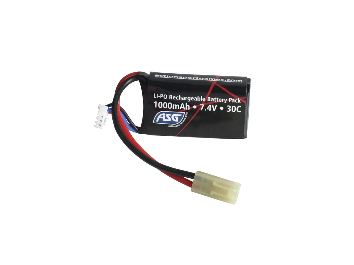 ASG Li-Pol Battery 7,4V 1000mAh, 30C, Tamiya - PEQ (mini block) OD-A-ASG229 asgbox.pl ASG Li-Pol Battery 7,4V 1000mAh, 30C, Tamiya - PEQ (mini block)