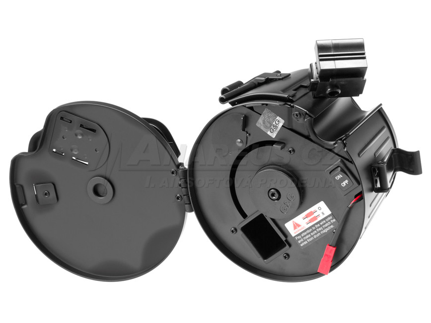 G a G Electric Drum Magazine for MG42, 1700 BBs - Black OD-A-GAG00073-BK asgbox.pl G a G Electric Drum Magazine for MG42, 1700 BBs - Black - obrazek 4