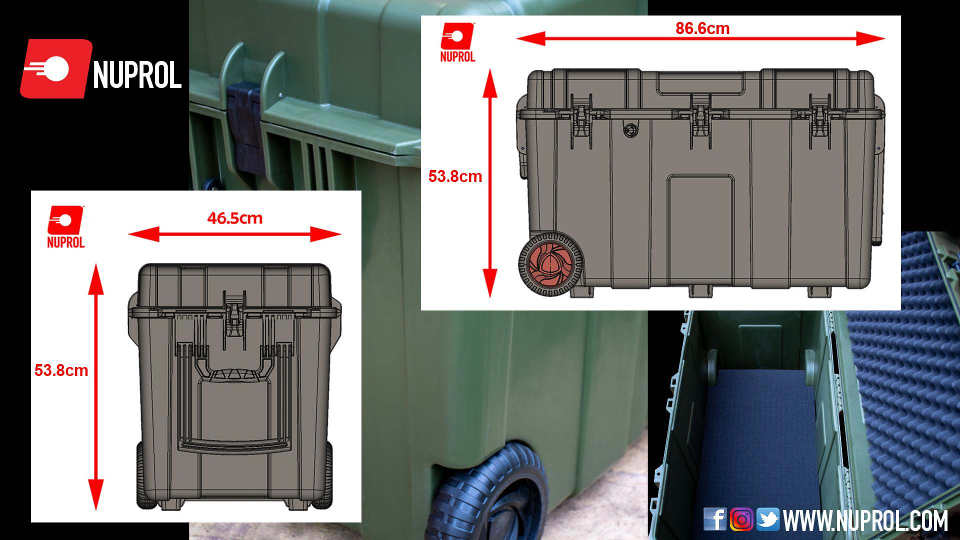 NUPROL Kit Box Hard Case, 86.6 x 46.5 x 53.8 cm - Tan OD-A-NUPROL033 asgbox.pl NUPROL Kit Box Hard Case, 86.6 x 46.5 x 53.8 cm - Tan - obrazek 2