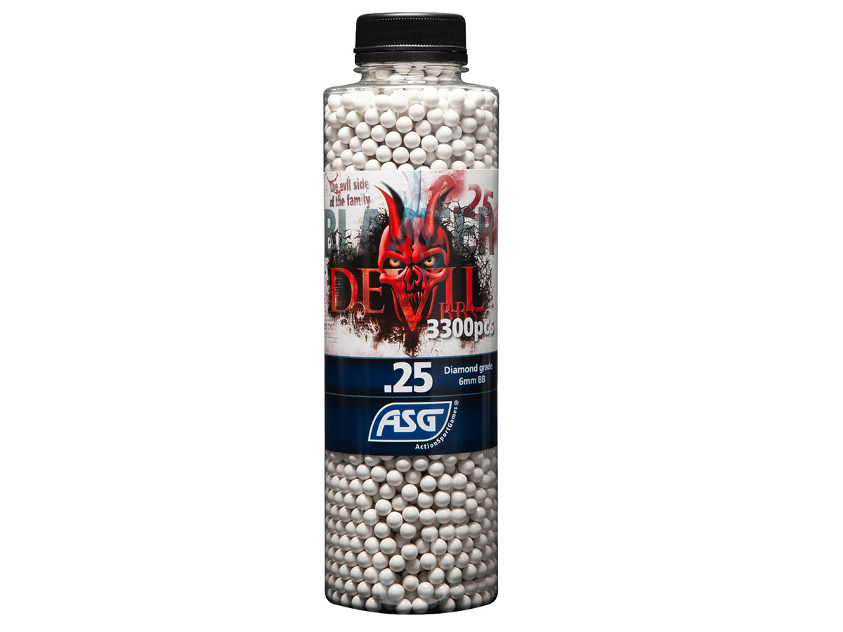 ASG Blaster Devil BBs 0,25g, 3300 BBs - White OD-A-ASG241 asgbox.pl ASG Blaster Devil BBs 0,25g, 3300 BBs - White