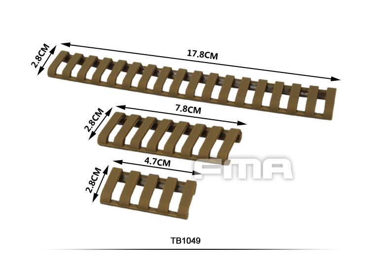 FMA Rubber Ladder Z70 RIS Rail Cover, 6 Pieces - Black OD-A-TB1049-BK asgbox.pl FMA Rubber Ladder Z70 RIS Rail Cover, 6 Pieces - Black - obrazek 3