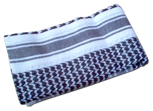 MIL-TEC Palestine / Shemagh 110x110 cm - White / Black OD-A-MILT08 asgbox.pl MIL-TEC Palestine / Shemagh 110x110 cm - White / Black