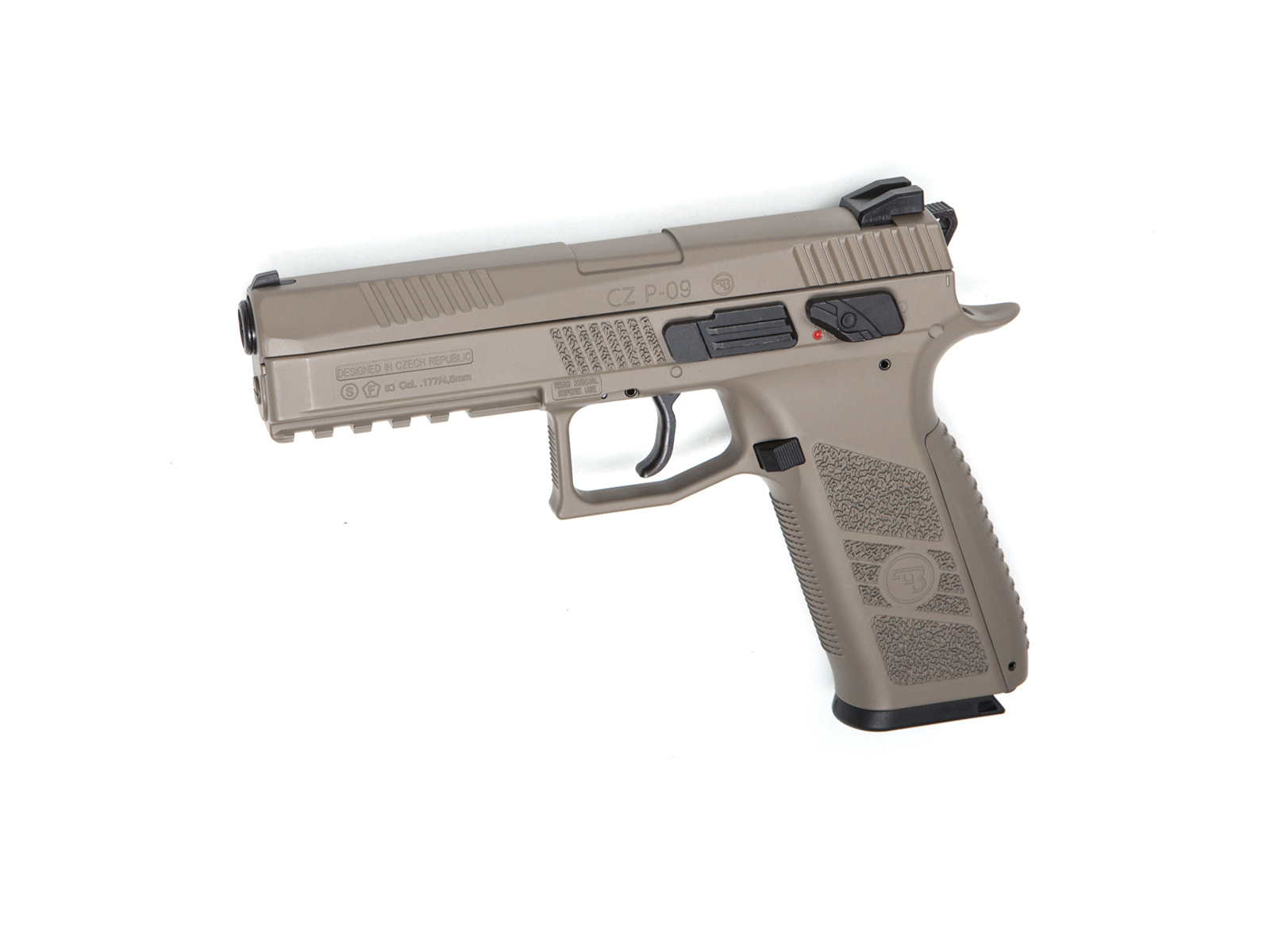 ASG CZ P-09 CO2 Pistol, Caliber 4,5mm - Tan OD-A-ASG262 asgbox.pl ASG CZ P-09 CO2 Pistol, Caliber 4,5mm - Tan