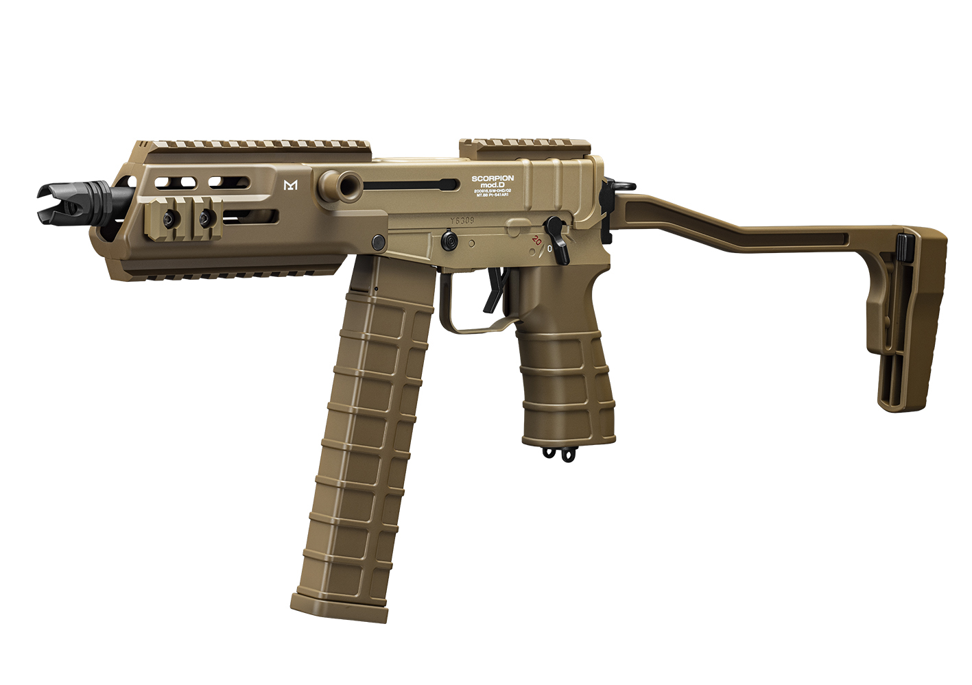 TM Electric AEP Submachine Gun Scorpion Mod.D - Tan OD-A-EM00104 asgbox.pl TM Electric AEP Submachine Gun Scorpion Mod.D - Tan