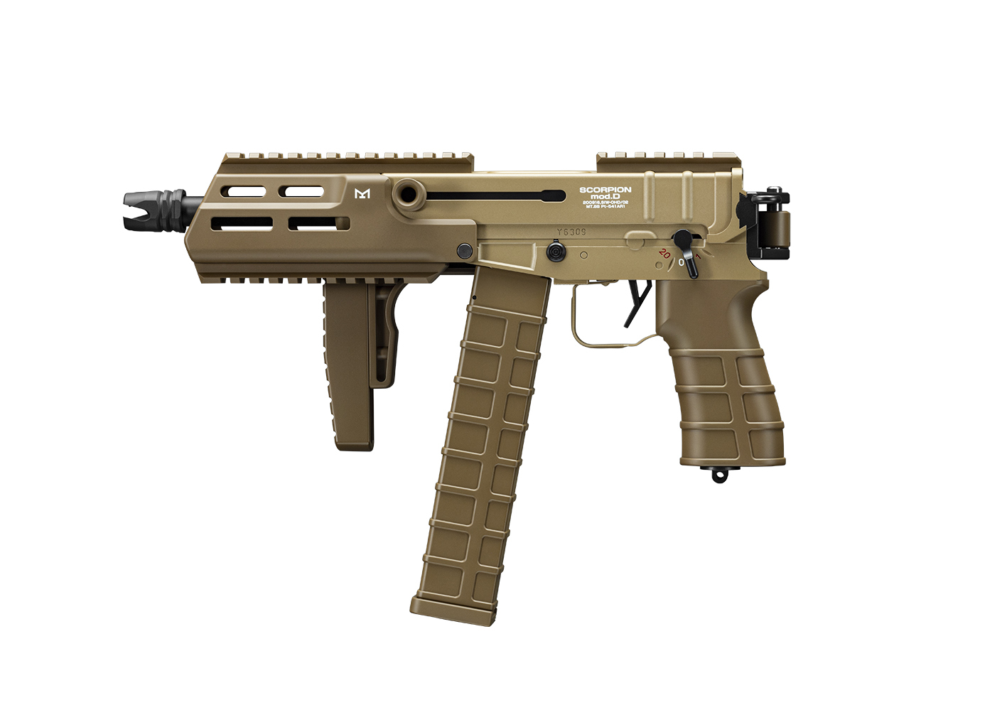 TM Electric AEP Submachine Gun Scorpion Mod.D - Tan OD-A-EM00104 asgbox.pl TM Electric AEP Submachine Gun Scorpion Mod.D - Tan - obrazek 2