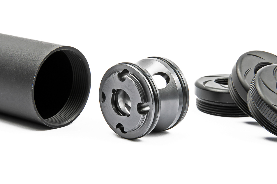 ML Aluminum Suppressor WHISPER MOCK SILENCER 215 x 30 mm, Long - Black OD-A-MPLF133 asgbox.pl ML Aluminum Suppressor WHISPER MOCK SILENCER 215 x 30 mm, Long - Black - obrazek 2