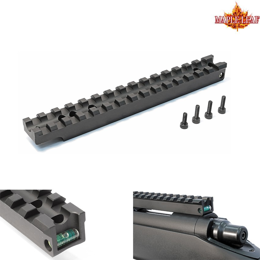 ML CNC Scope RIS Rail with Bubble Level for VSR - Black OD-A-MPLF136 asgbox.pl ML CNC Scope RIS Rail with Bubble Level for VSR - Black