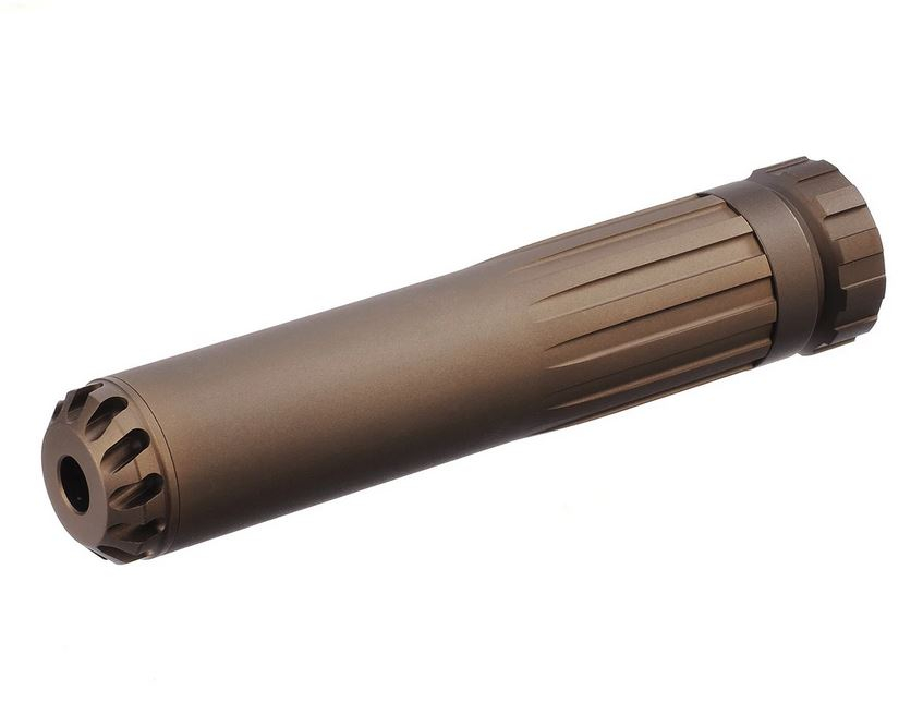 AA Aluminum Silencer AAP 169x35 mm, 14- mm CCW - Tan OD-A-U01-017-2 asgbox.pl AA Aluminum Silencer AAP 169x35 mm, 14- mm CCW - Tan