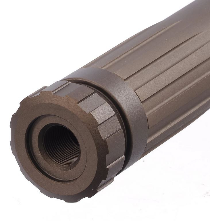 AA Aluminum Silencer AAP 169x35 mm, 14- mm CCW - Tan OD-A-U01-017-2 asgbox.pl AA Aluminum Silencer AAP 169x35 mm, 14- mm CCW - Tan - obrazek 3