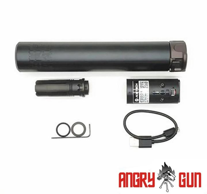 Angry Gun QD SOCOM762 Silencer (Full Markings) with Tracer unit, 14- mm (CCW) - Black OD-A-SOCOM762T-BK asgbox.pl Angry Gun QD SOCOM762 Silencer (Full Markings) with Tracer unit, 14- mm (CCW) - Black - obrazek 2