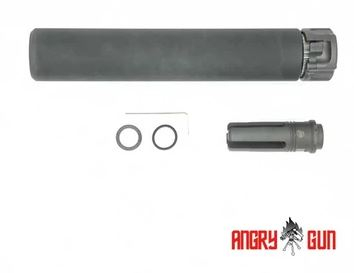 Alternative view of Angry Gun QD SOCOM762 Silencer (Full Markings), 14- mm (CCW) - Black