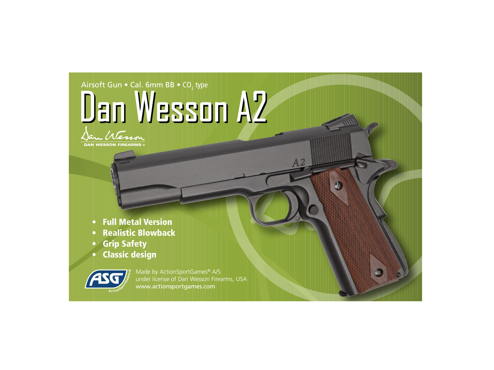 ASG Dan Wesson A2 GBB CO2 Pistol - Black OD-A-WG0019 asgbox.pl ASG Dan Wesson A2 GBB CO2 Pistol - Black - obrazek 4