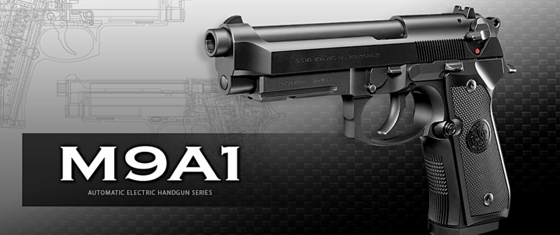 TM Electric AEP Pistol M9A1 - Black (no markings) OD-A-EM00105 asgbox.pl TM Electric AEP Pistol M9A1 - Black (no markings) - obrazek 2