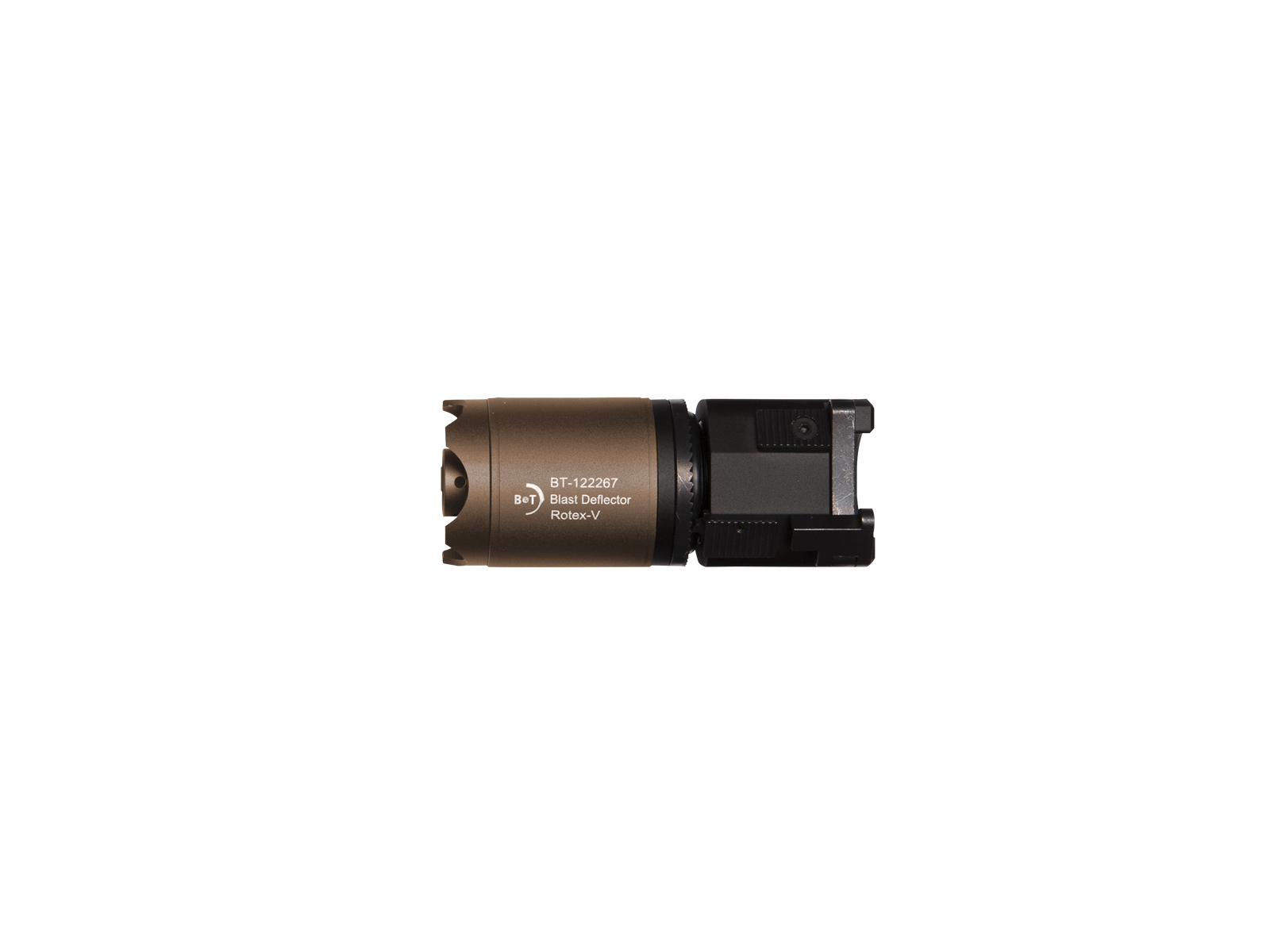 ASG QD Supressor B a T Rotex-V Blast Deflector 95 x 39 mm - Tan OD-A-ASG290-FDE asgbox.pl ASG QD Supressor B a T Rotex-V Blast Deflector 95 x 39 mm - Tan - obrazek 2