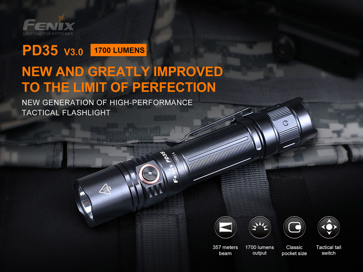 LED Flashlight Fenix PD35 V3.0 OD-A-PD35V30 asgbox.pl LED Flashlight Fenix PD35 V3.0 - obrazek 4