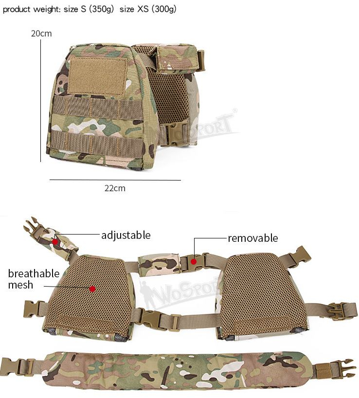 WST Children MOLLE Plate Carrier - Coyote OD-A-WOSP54-TANXS asgbox.pl WST Children MOLLE Plate Carrier - Coyote - obrazek 2