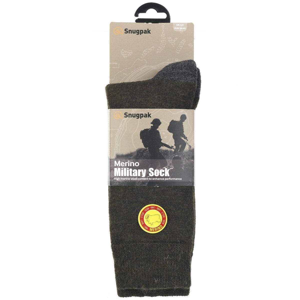 Merino Military Sock- OD OD-A-SNUGPAK007-M asgbox.pl Merino Military Sock- OD - obrazek 2