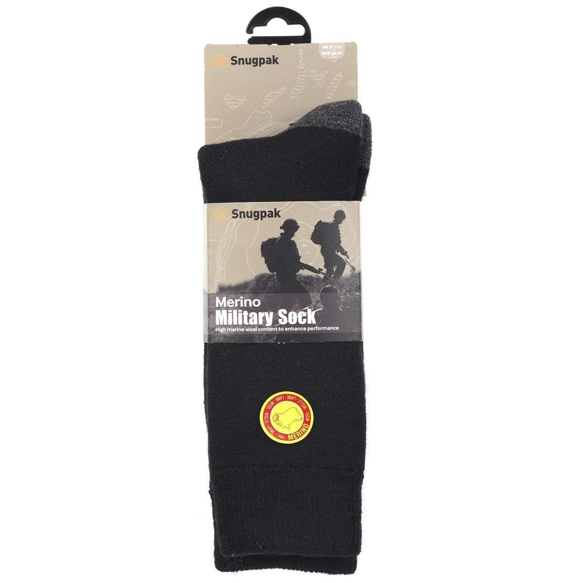 Merino Military Sock- Black OD-A-SNUGPAK113-M asgbox.pl Merino Military Sock- Black - obrazek 2