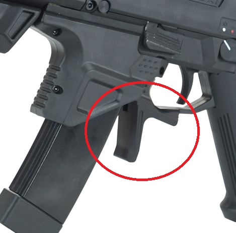 ASG CZ Scorpion EVO 3 CNC Enlarged Magazine Catch - Black OD-A-ASG298 asgbox.pl ASG CZ Scorpion EVO 3 CNC Enlarged Magazine Catch - Black - obrazek 5