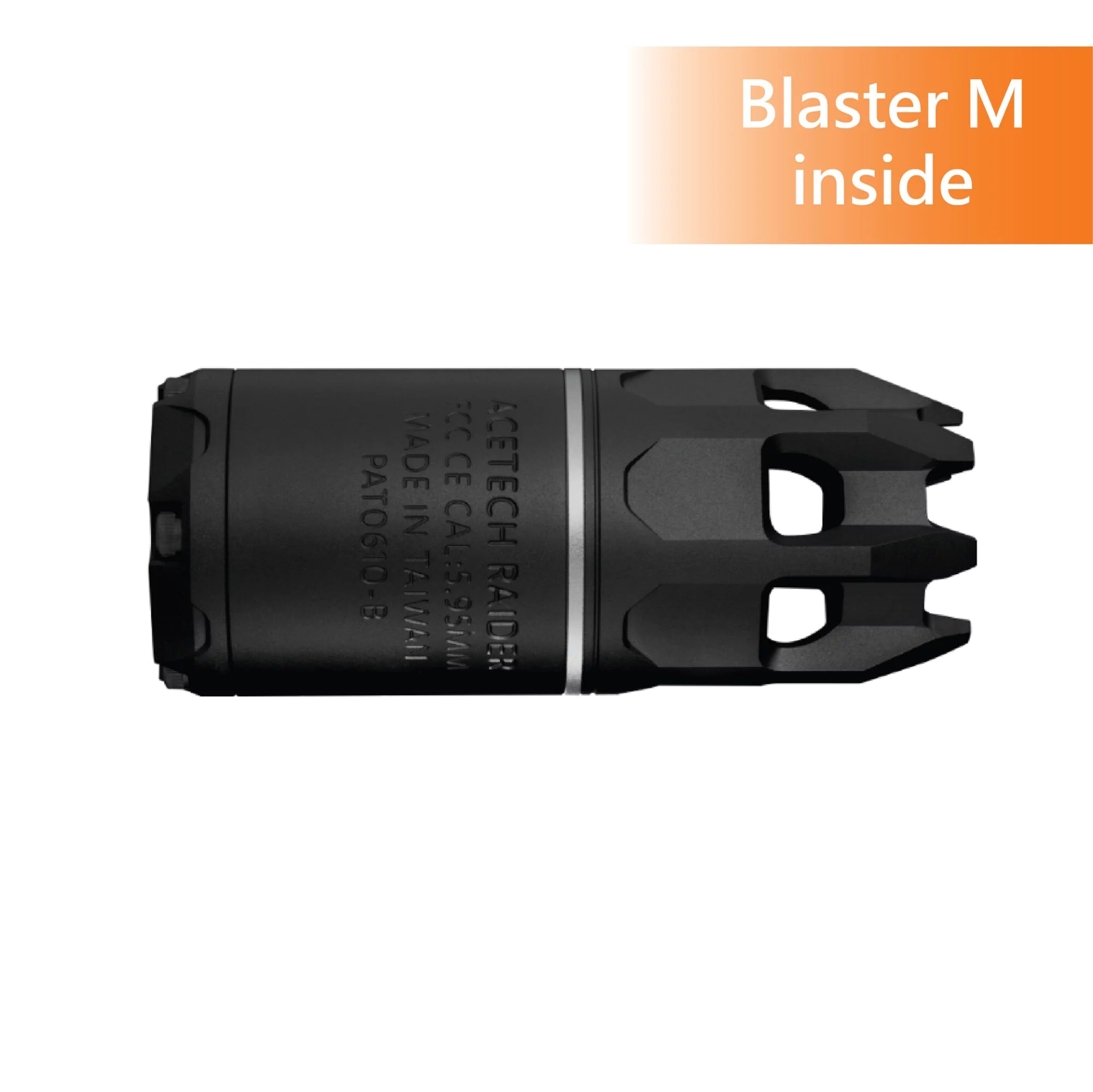 AceTech RAIDER Tracer Suppressor with Muzzle Flame (BLASTER M) - Black OD-A-PAS0106-B-001 asgbox.pl AceTech RAIDER Tracer Suppressor with Muzzle Flame (BLASTER M) - Black - obrazek 2