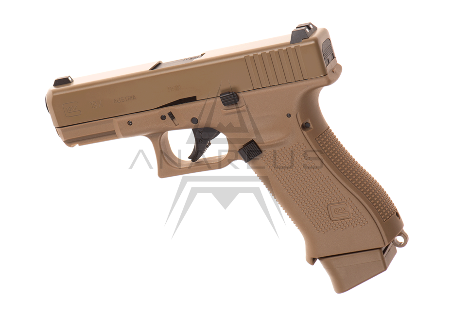 Umarex Glock 19X GBB CO2 Pistol - Tan OD-A-UMAR053 asgbox.pl Umarex Glock 19X GBB CO2 Pistol - Tan - obrazek 2
