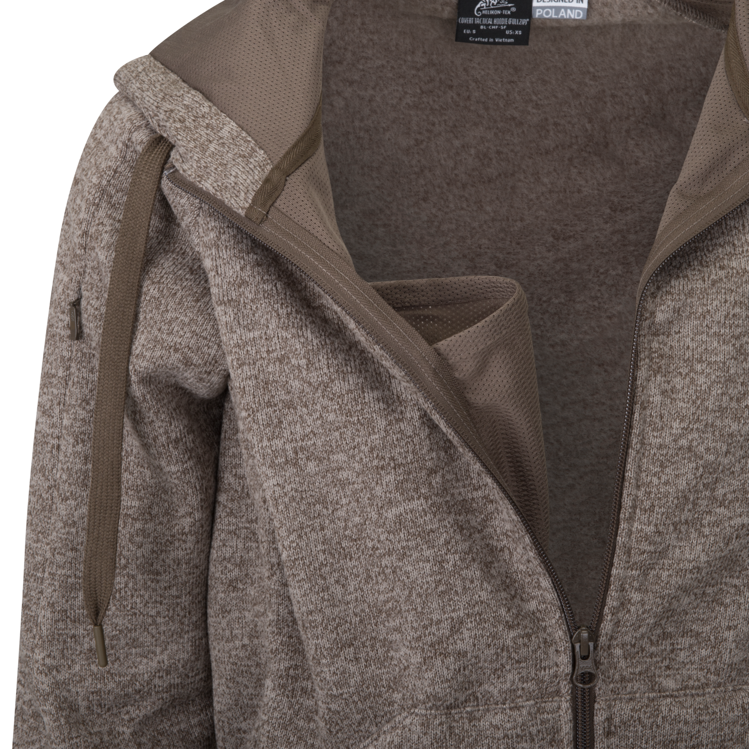 HELIKON COVERT TACTICAL Hoodie (FullZip)(R) - Melange Light Tan OD-A-BL-CHF-SF-M6-B03 asgbox.pl HELIKON COVERT TACTICAL Hoodie (FullZip)(R) - Melange Light Tan - obrazek 5