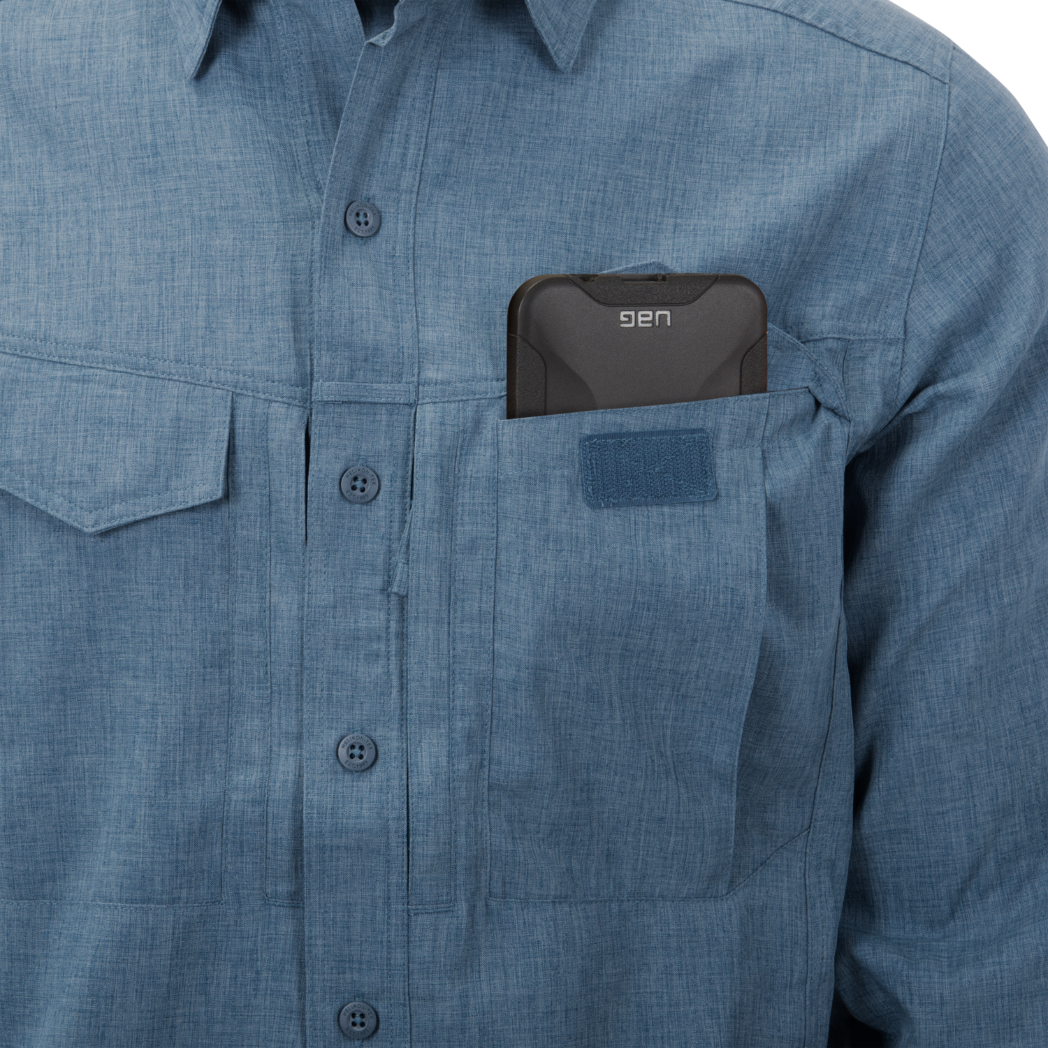 HELIKON DEFENDER Mk2 Gentleman Shirt(R) - Melange Blue OD-A-KO-DGM-PO-6520Y-B03 asgbox.pl HELIKON DEFENDER Mk2 Gentleman Shirt(R) - Melange Blue - obrazek 5