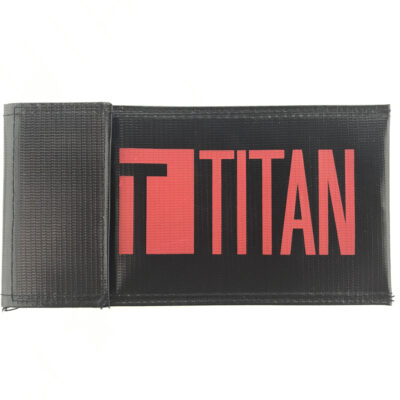 TITAN Safety Fireproof Bag for Batteries, 24.5x10.5 cm - Black