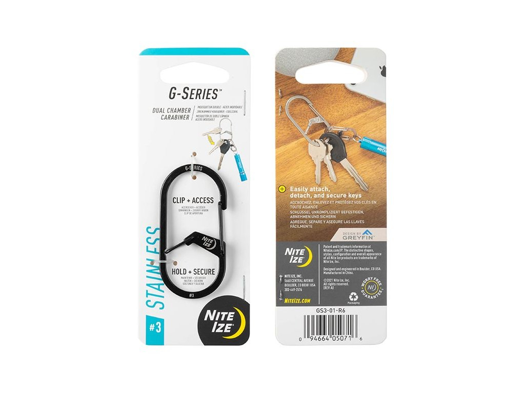 G-SERIES(TM) DUAL CHAMBER CARABINER, black - size 3 OD-A-GS3-01-R6 asgbox.pl G-SERIES(TM) DUAL CHAMBER CARABINER, black - size 3