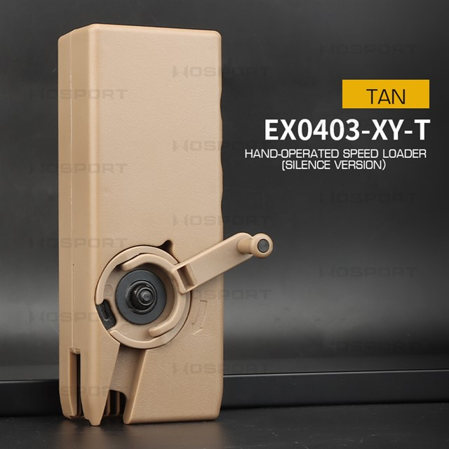 WST Lever Silence Speedloader, 1000 BBs - Tan OD-A-WOSP77-TAN asgbox.pl WST Lever Silence Speedloader, 1000 BBs - Tan