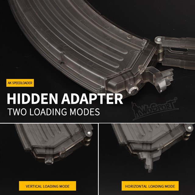 Speedloader type AK, 1000 BBs - Transparent (dark) OD-A-WOSP79-BK asgbox.pl Speedloader type AK, 1000 BBs - Transparent (dark) - obrazek 2