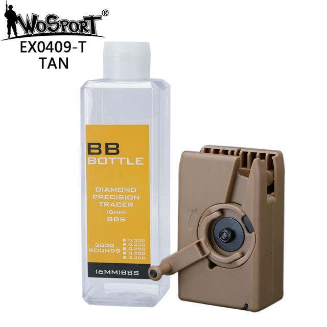 WST Lever Bottle Speedloader, 500 plus 2500 BBs - Tan OD-A-WOSP80-TAN asgbox.pl WST Lever Bottle Speedloader, 500 plus 2500 BBs - Tan