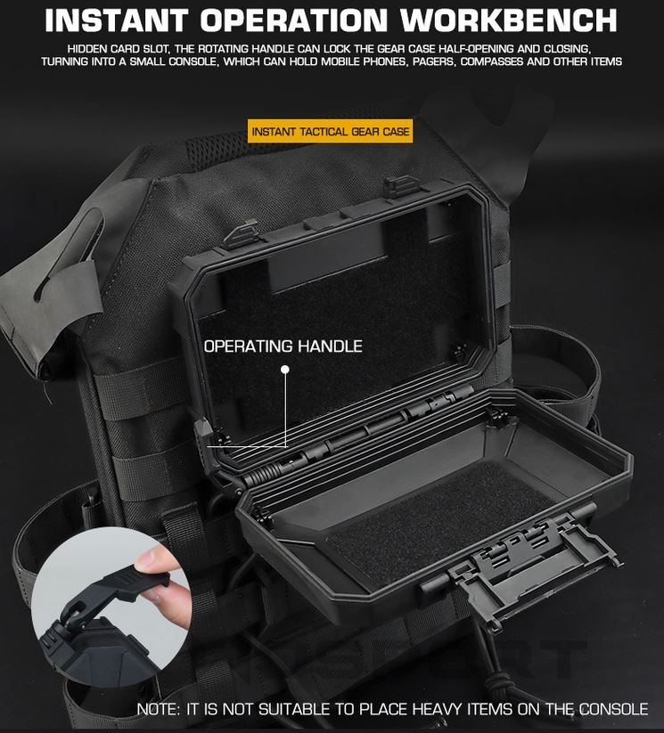 Waterproof Molle tactical gear case - Black OD-A-WOSP97-BK asgbox.pl Waterproof Molle tactical gear case - Black - obrazek 4