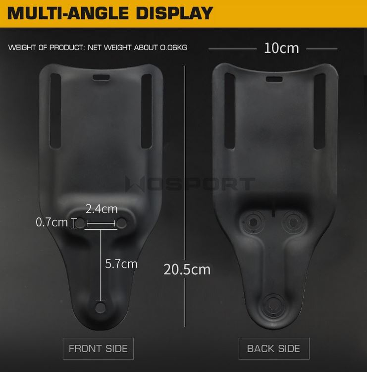 WST Lowered Belt Platform (Low Rise) for Holster - Black OD-A-WOSP98-BK asgbox.pl WST Lowered Belt Platform (Low Rise) for Holster - Black - obrazek 3