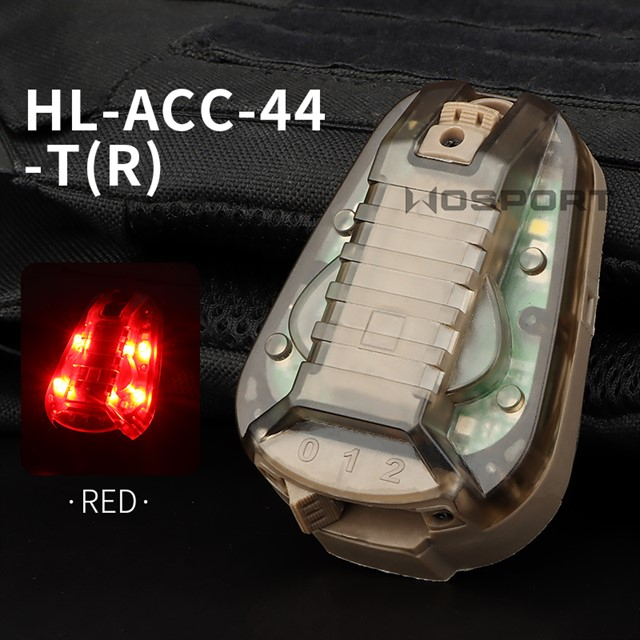 WST helmet signal light - TAN (red light) OD-A-WOSP115-RED asgbox.pl WST helmet signal light - TAN (red light)