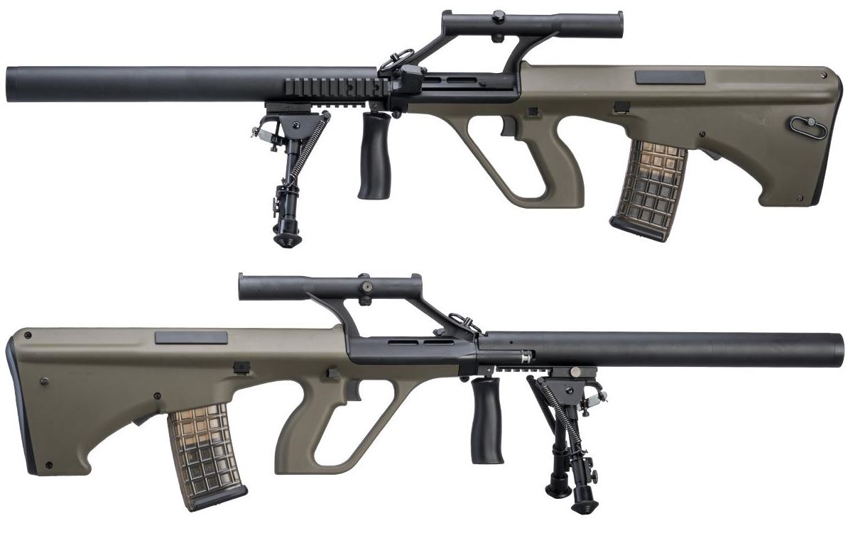 Steyr Aug with silencer (SW-020-AM) - OD OD-A-SWOLF031-OD asgbox.pl Steyr Aug with silencer (SW-020-AM) - OD