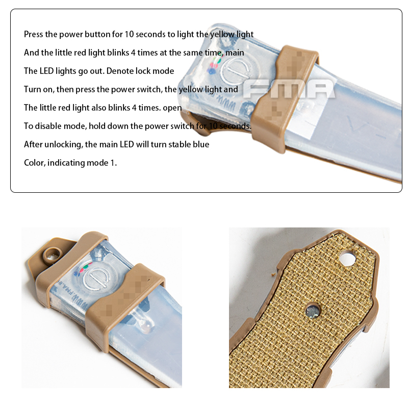FMA V-LITE Multi-Color Tactical Position Safety Marker, Tan Case - Multicolor OD-A-TB1396-DE asgbox.pl FMA V-LITE Multi-Color Tactical Position Safety Marker, Tan Case - Multicolor - obrazek 5