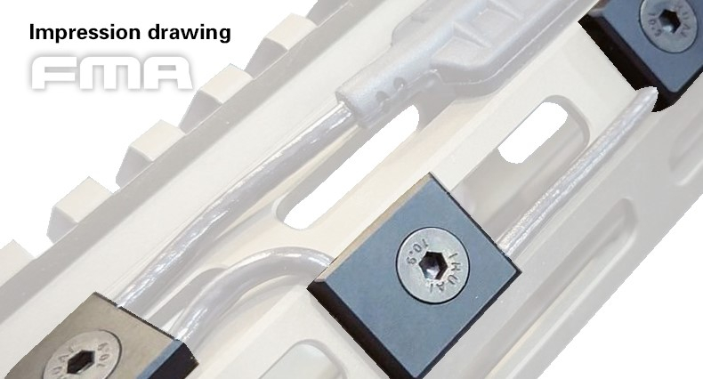 FMA CNC M-LOK Cable Management, Type C - Black OD-A-TB1427-C asgbox.pl FMA CNC M-LOK Cable Management, Type C - Black - obrazek 3