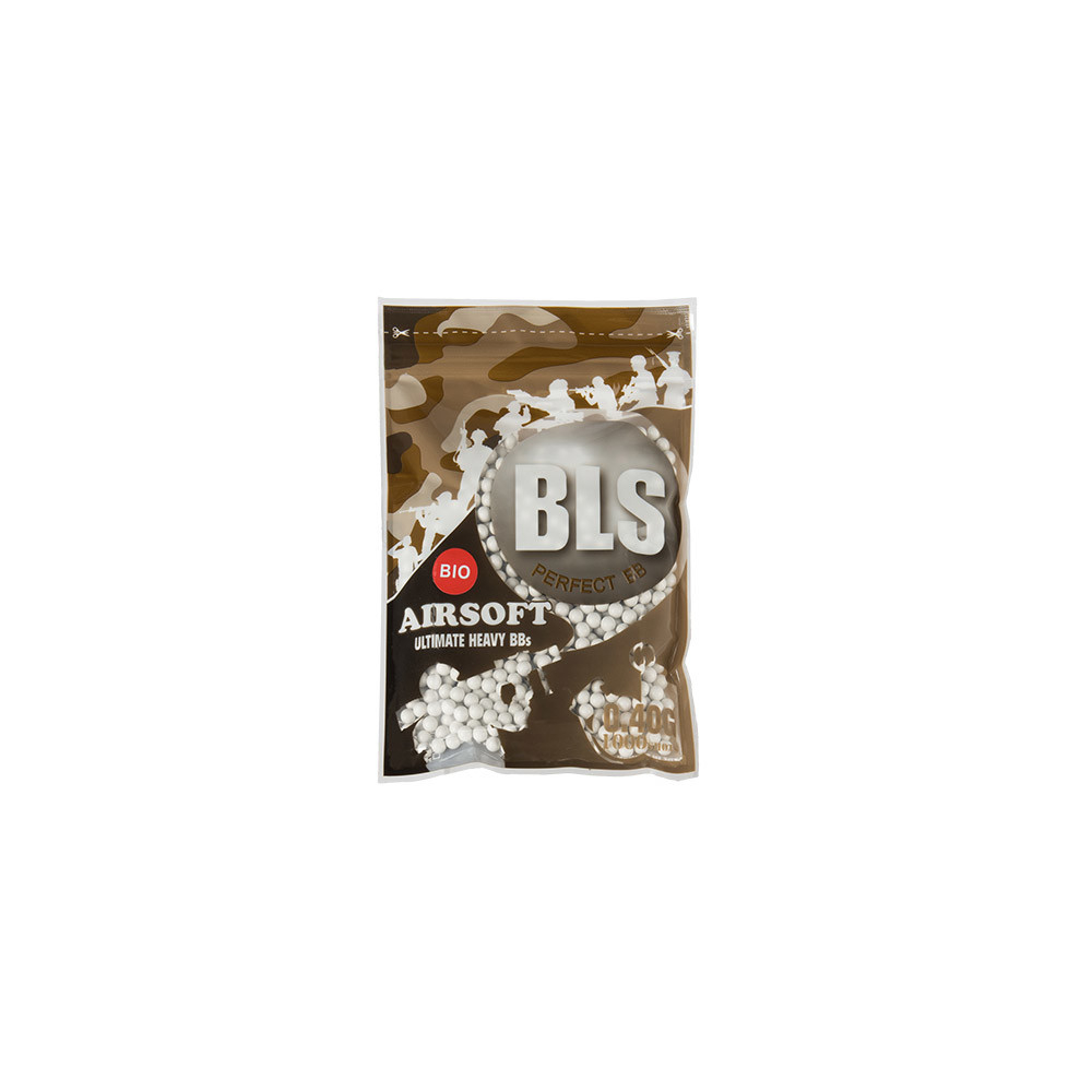 BLS BIO pellets 0,40g, 1000 BBs - White OD-A-1BA-PLA40 asgbox.pl BLS BIO pellets 0,40g, 1000 BBs - White
