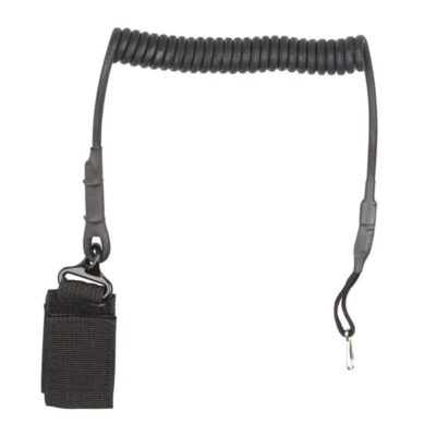 ASG Pistol Retention Lanyard with Carabiner - Black