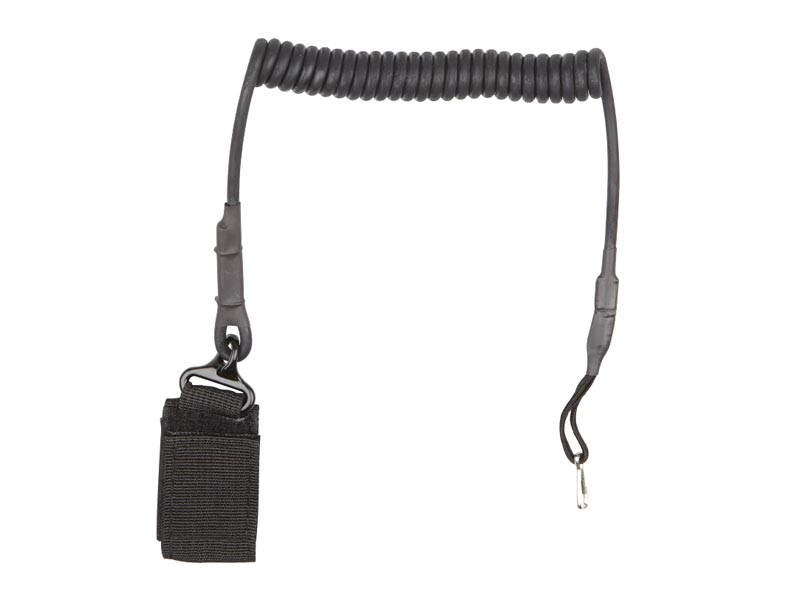 ASG Pistol Retention Lanyard with Carabiner - Black OD-A-ASG063 asgbox.pl ASG Pistol Retention Lanyard with Carabiner - Black
