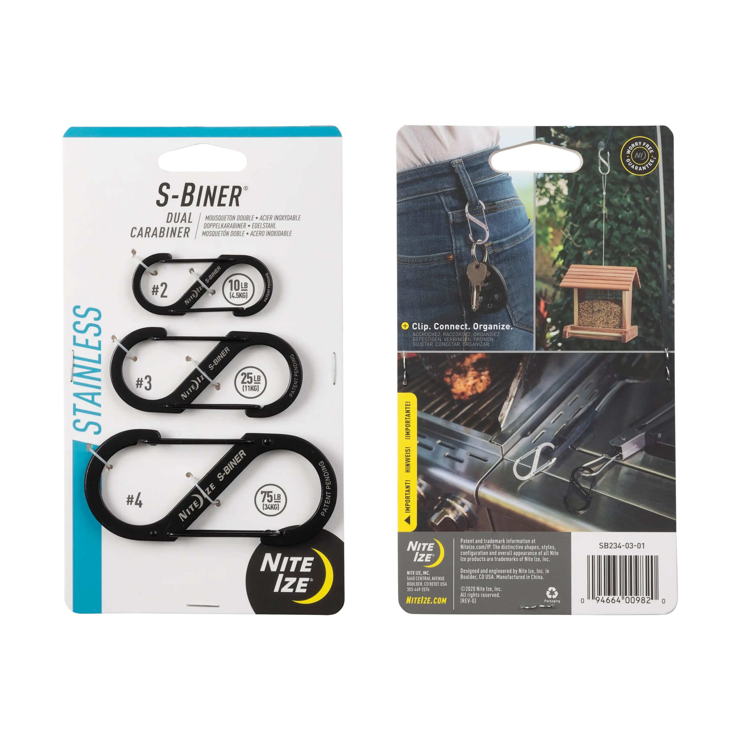 S-BINER(R) STAINLESS STEEL DUAL CARABINER, black - Combo Set (3pcs) OD-A-SB234-03-01 asgbox.pl S-BINER(R) STAINLESS STEEL DUAL CARABINER, black - Combo Set (3pcs)