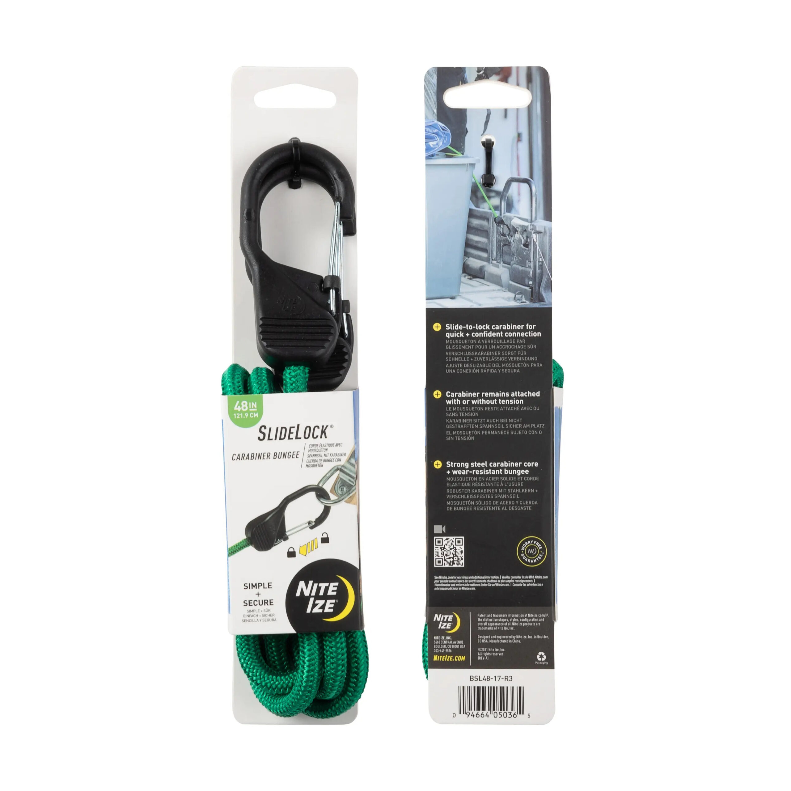 SlideLock(R) Carabiner Bungee - green OD-A-BSL48-17-R3 asgbox.pl SlideLock(R) Carabiner Bungee - green