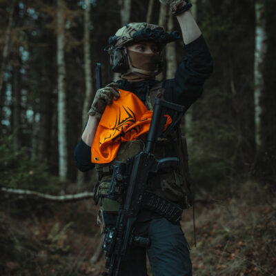 Alternative view of ANAREUS dead rag with velcro - orange